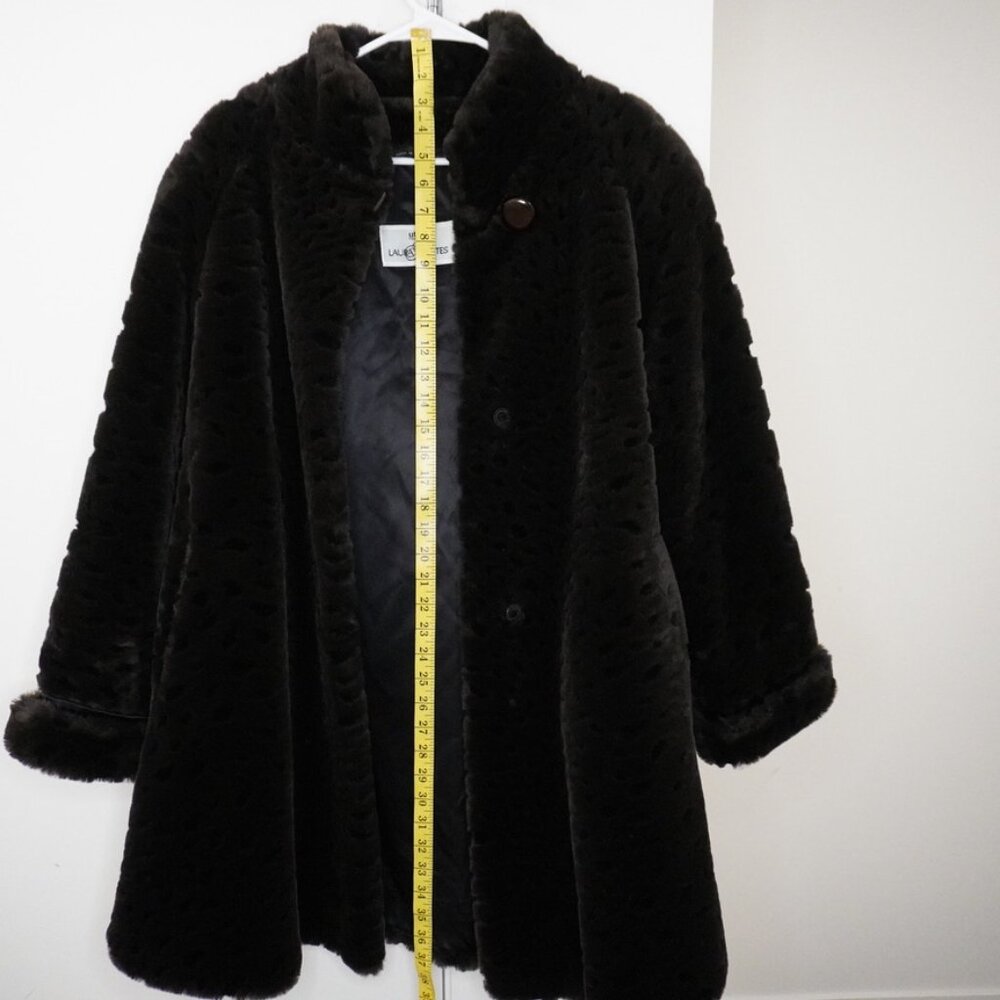 Vintage Black Faux Fur Teddy Coat - Picture 9 of 10